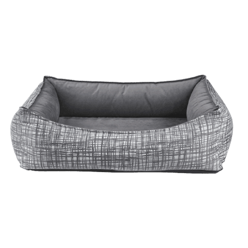 gray colored dog bed
